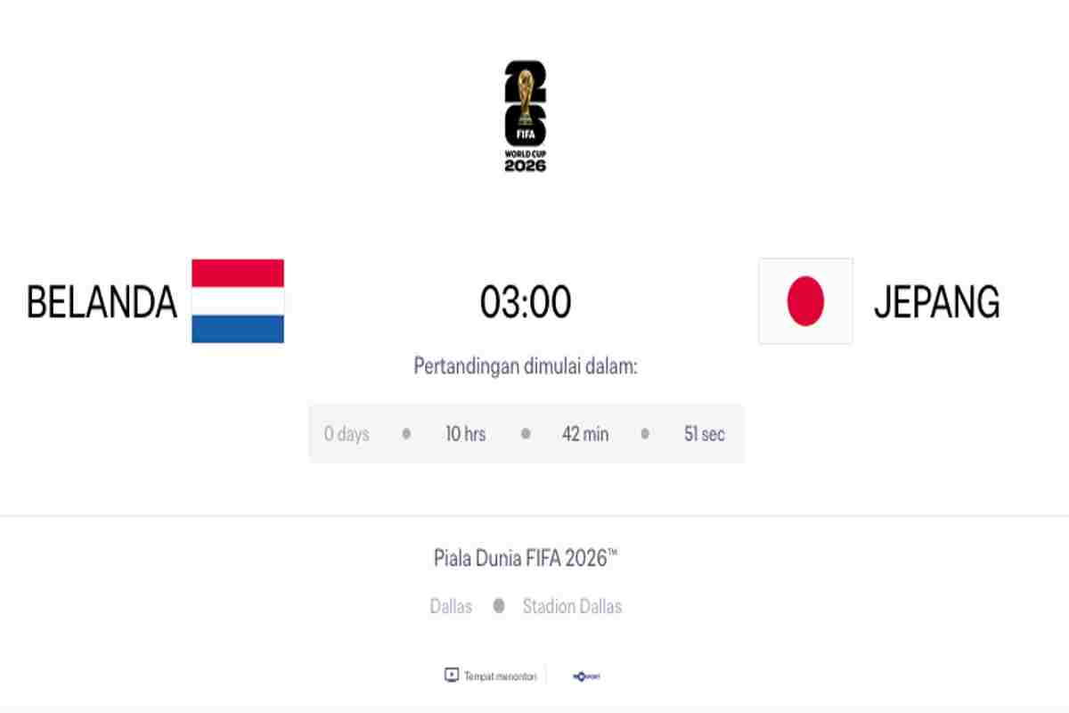 Jepang vs Belanda di Piala Dunia 2026, Duel Dua Tim Terluka di Grup F