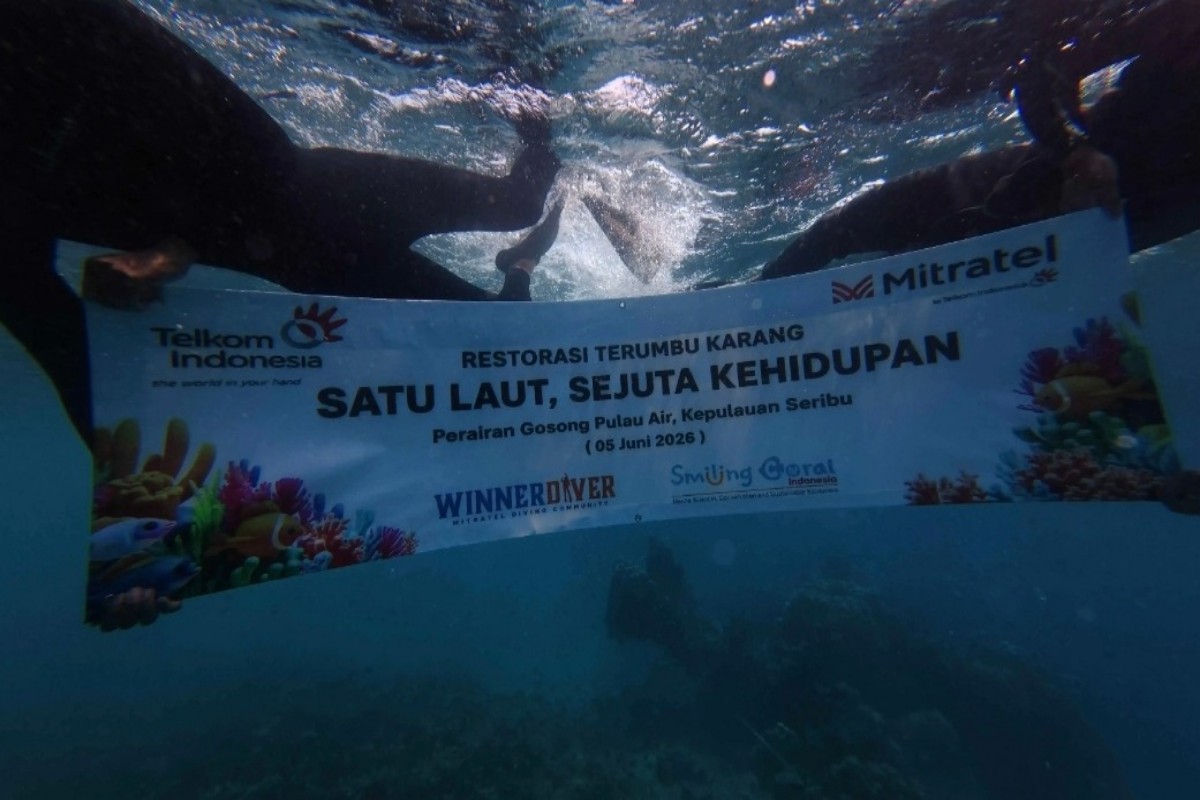 TelkomGroup dan Mitratel Tanam 2.000 Terumbu Karang Kepulauan Seribu