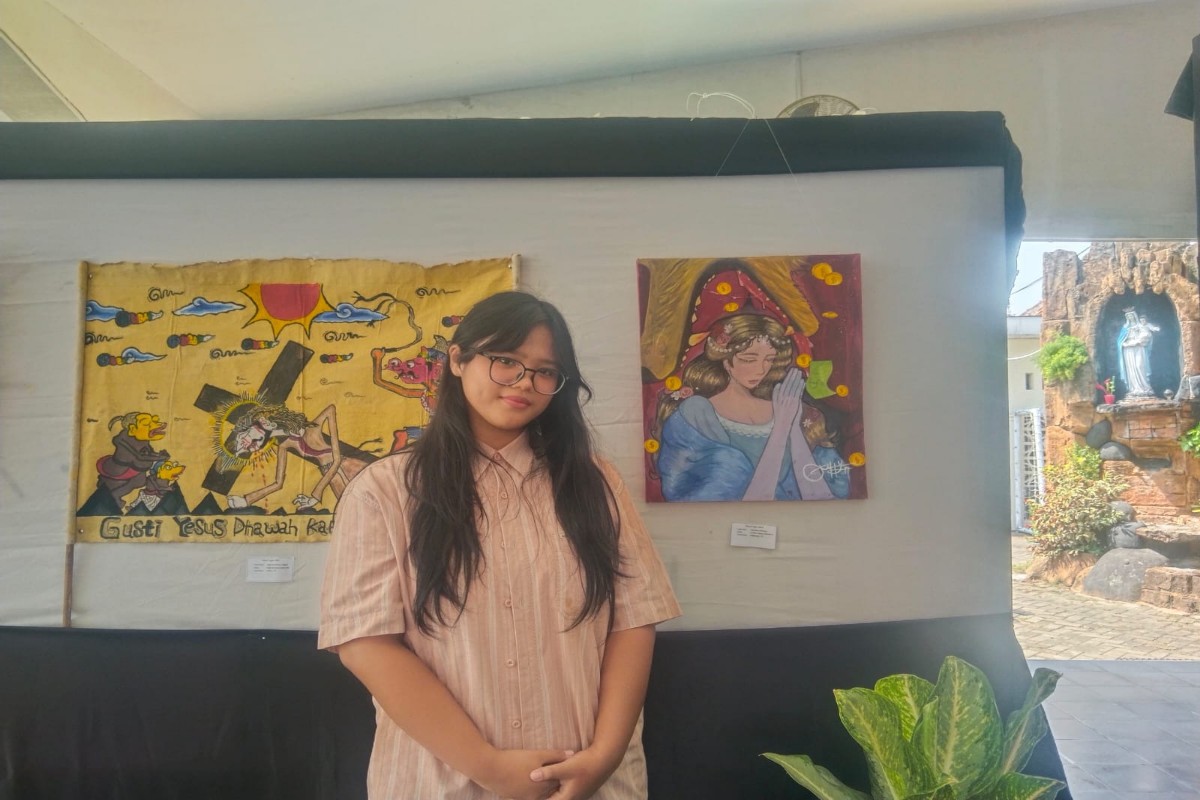 Pameran Karya Siswa Warnai Pembagian Rapor di SMP Stella Duce 2 Jogja