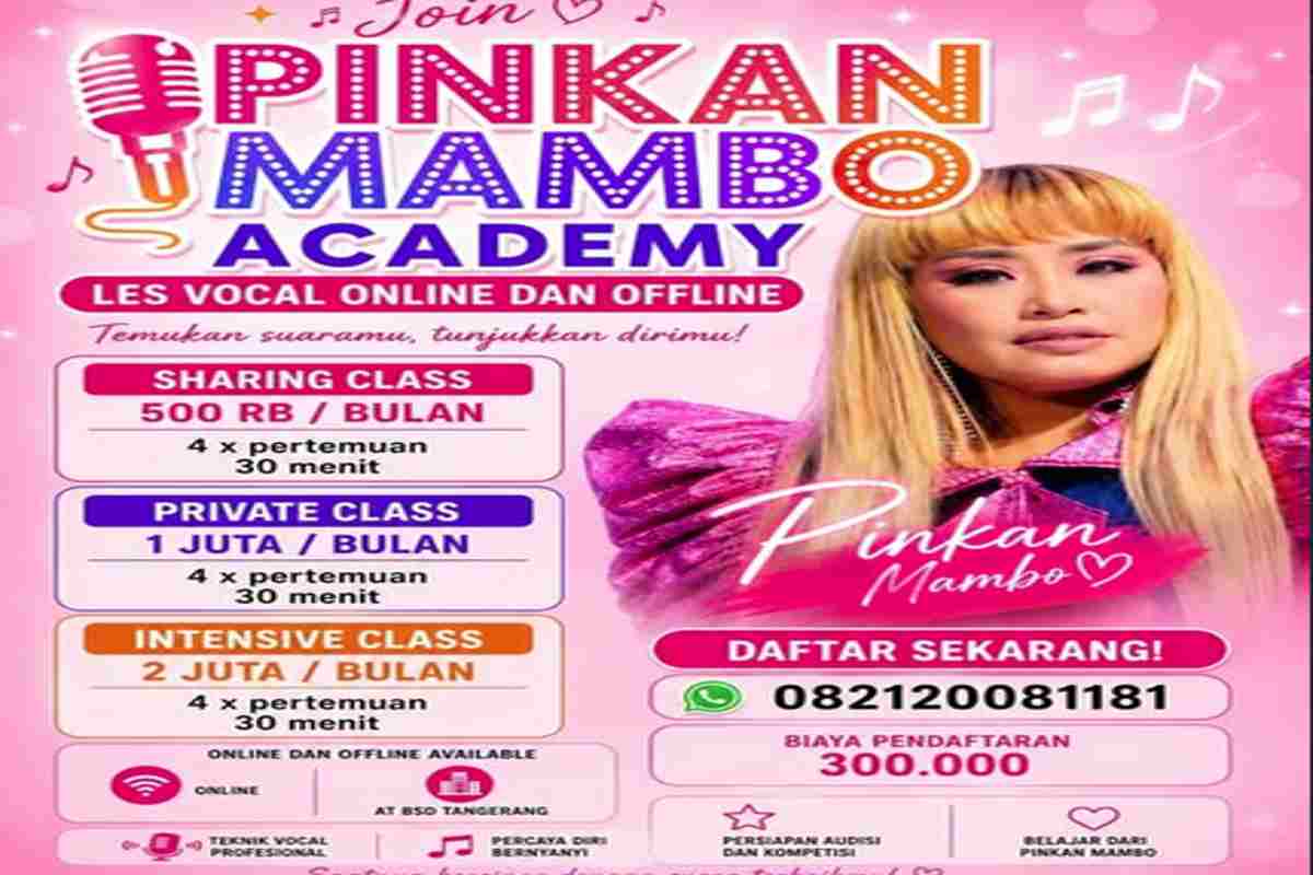 Pinkan Mambo Buka Les Vokal Rp2 Juta per Bulan