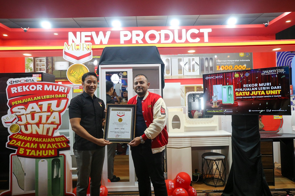 Importa Raih Rekor MURI Berkat Penjualan 1 Juta Lemari Pakaian Besi