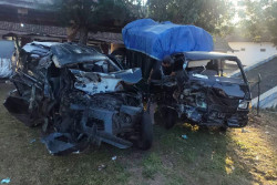 Diduga Lewati Marka, Dua Mobil Tabrakan di Magelang, 4 Terluka