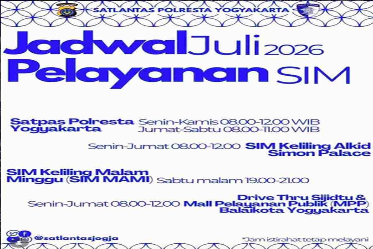 SIM Keliling Kota Jogja: Ada di Alkid, Satpas dan MPP