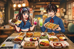 Ren dan Reina Hadir di Jogja, Temani Tamu Menikmati Street Food Jepang