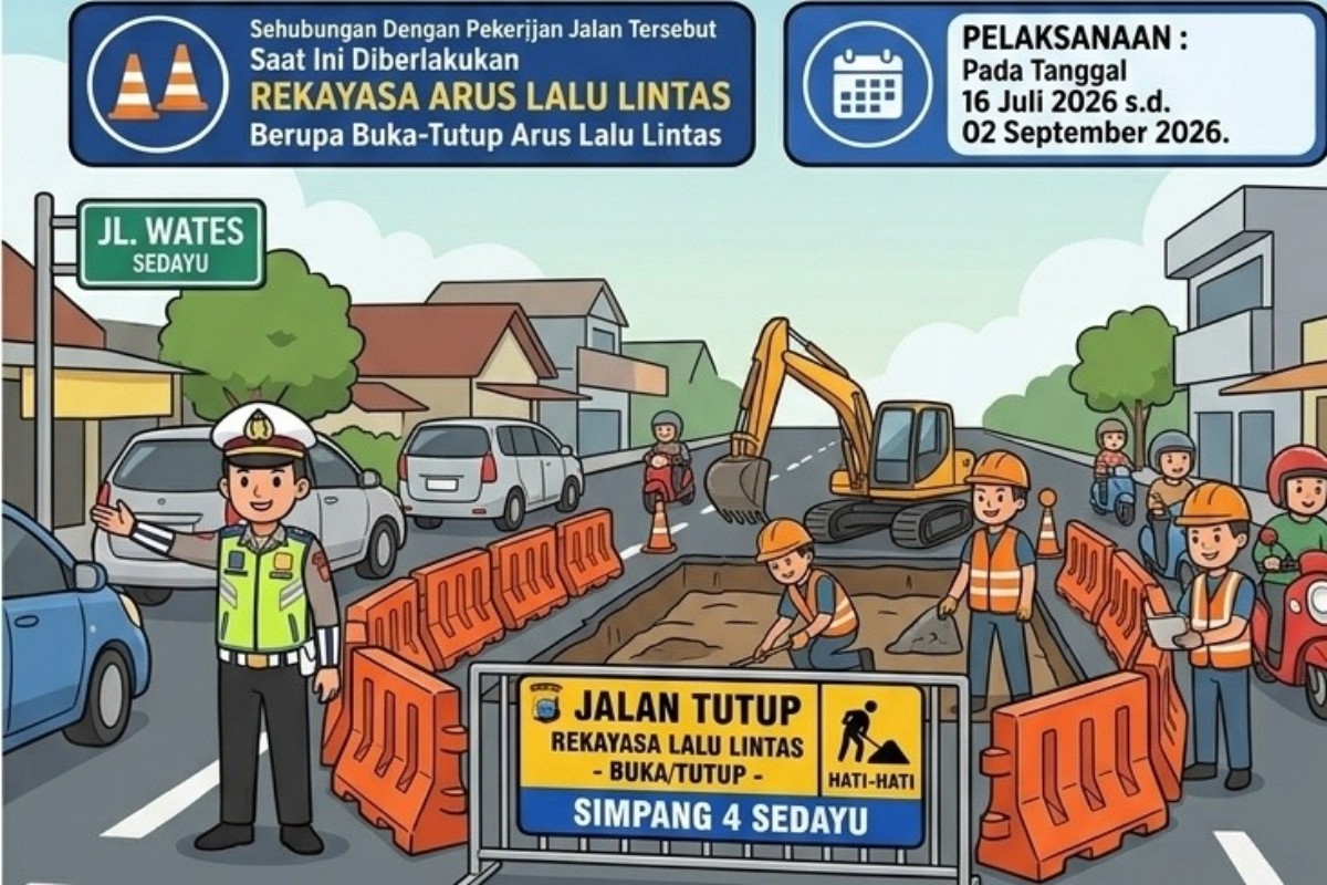 Hindari Simpang Empat Sedayu, Buka Tutup hingga 2 September 2026