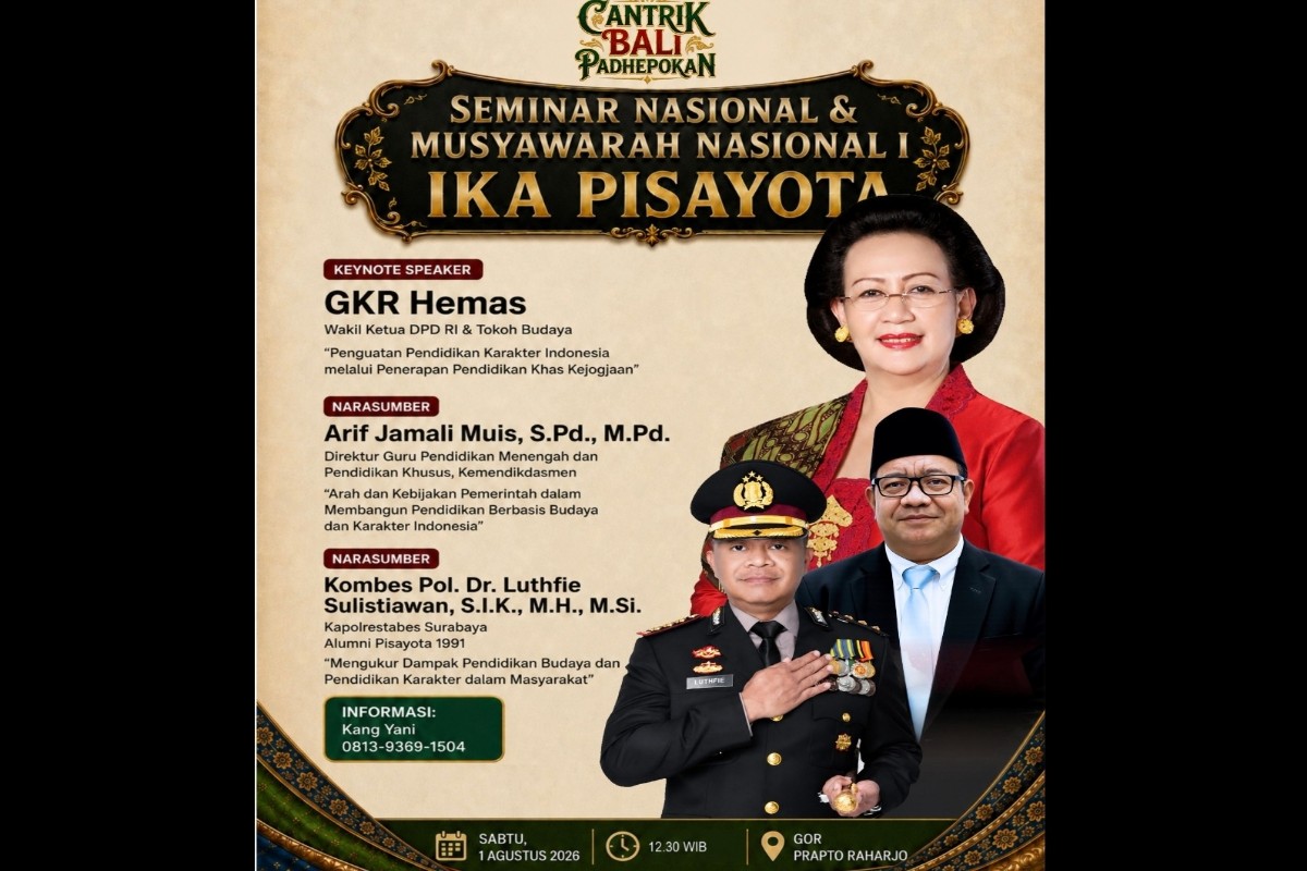 Lustrum XIII SMPN 1 Piyungan Hadirkan Seminar Nasional dan Wayangan