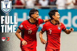 Singapura Kalahkan Timor Leste 2-0, Pimpin Grup A ASEAN Hyundai Cup