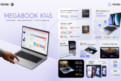 TECNO Hadirkan Laptop AI MEGABOOK K14S