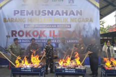 Peredaran Rokok Ilegal di DIY Naik, 412.000 Batang Dimusnahkan