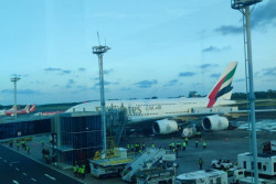 Soetta Sambut Airbus A380 Emirates untuk Chelsea vs AC Milan