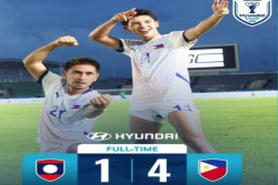Filipina Gulung Laos 4-1, Kartu Merah Warnai Laga