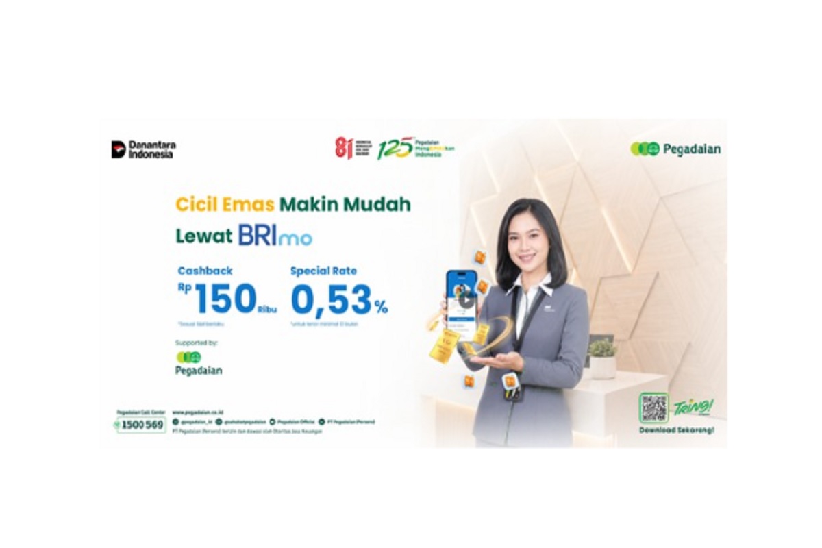 Makin Praktis! Kini Cicil Emas Bisa Langsung lewat Aplikasi BRImo