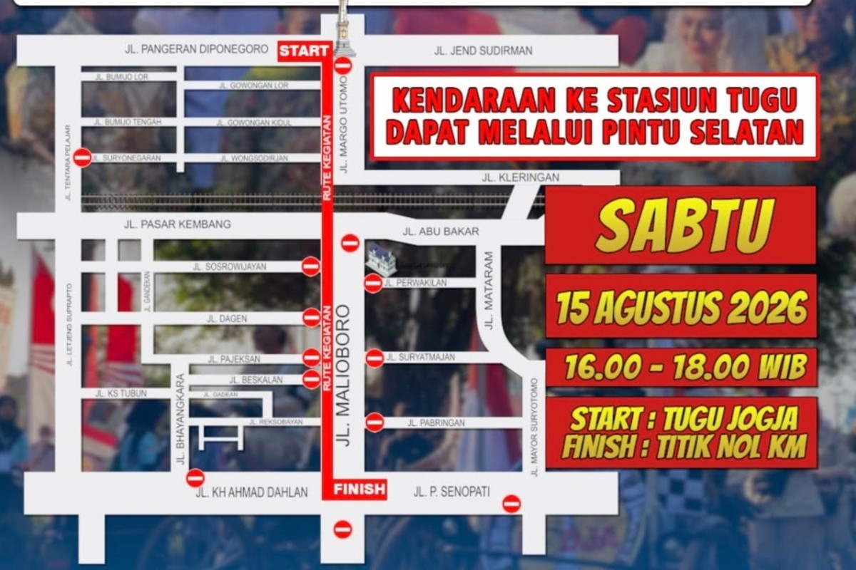 Jalan Malioboro Jogja Sabtu Hari Ini Ditutup, Ini 8 Pengalihan Arusnya