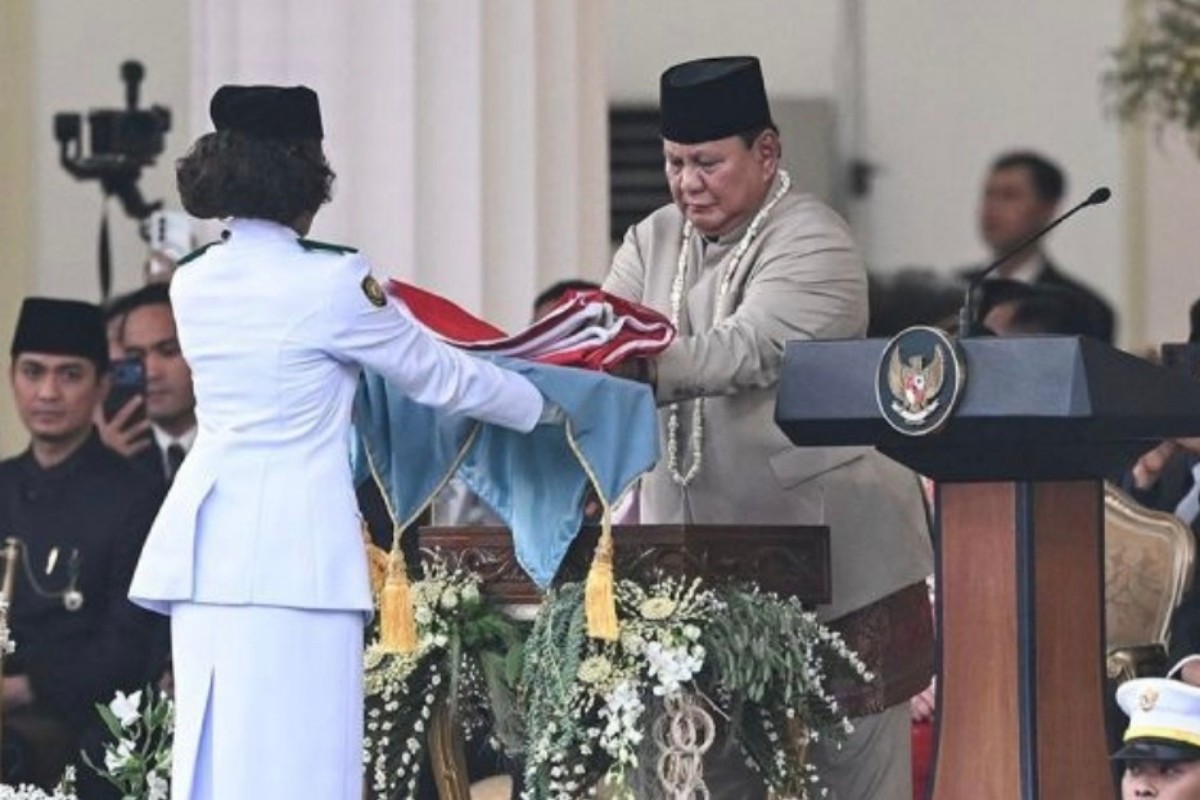 Prabowo Apresiasi Upacara Penurunan Bendera HUT Ke-81 RI