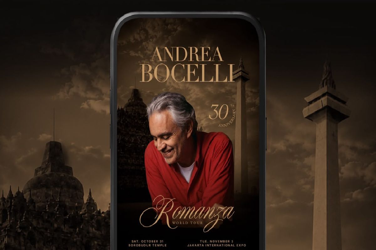 Tiket Andrea Bocelli di Borobudur Mulai Presale, Ada Diskon 20 Persen