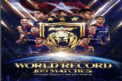JDT Ukir Rekor Dunia, Tak Terkalahkan 109 Laga Liga sejak 2021