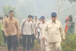 Tinjau Karhutla Kubu Raya, Prabowo Minta Pelanggaran Ditindak Tegas