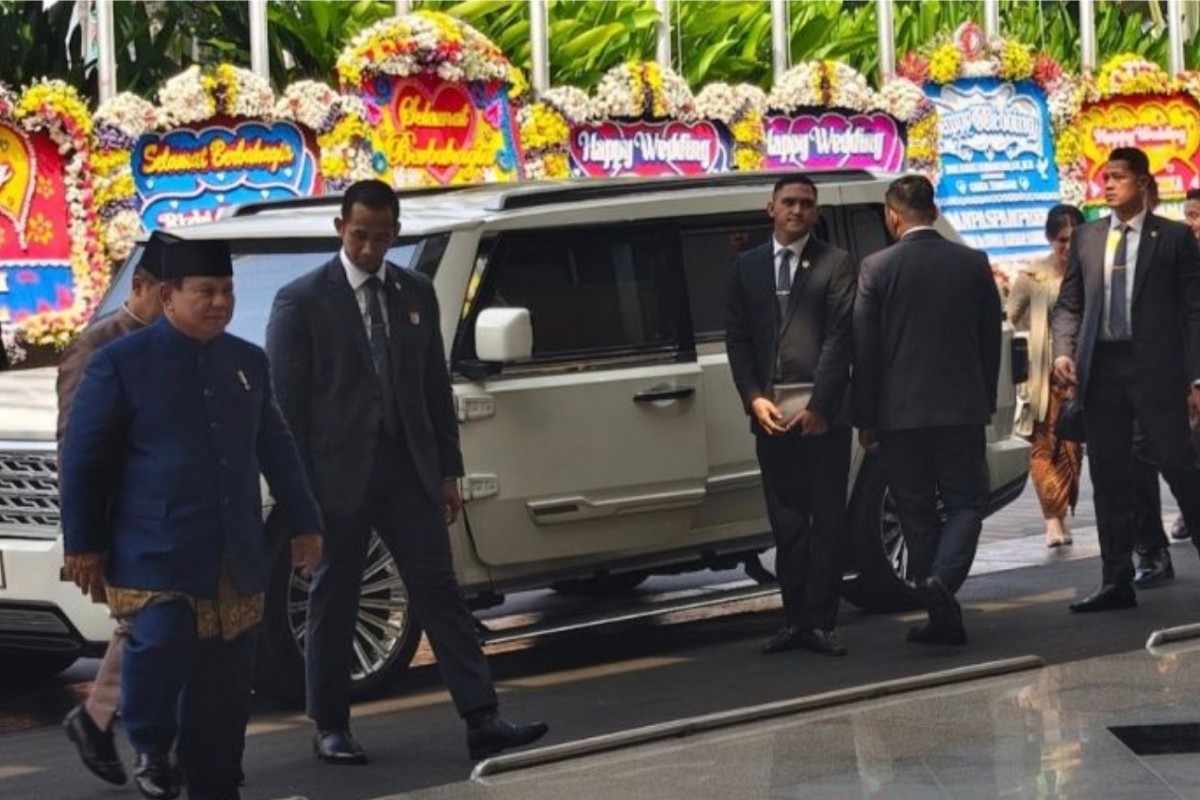 Prabowo Hadiri Akad Nikah Kasespri Rizky Irmansyah di JCC