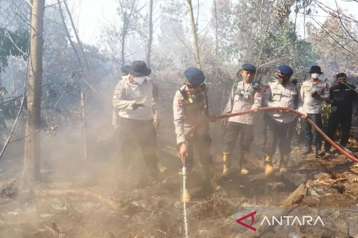 Polda Kalsel Siapkan Cairan Tepung untuk Atasi Karhutla Gambut