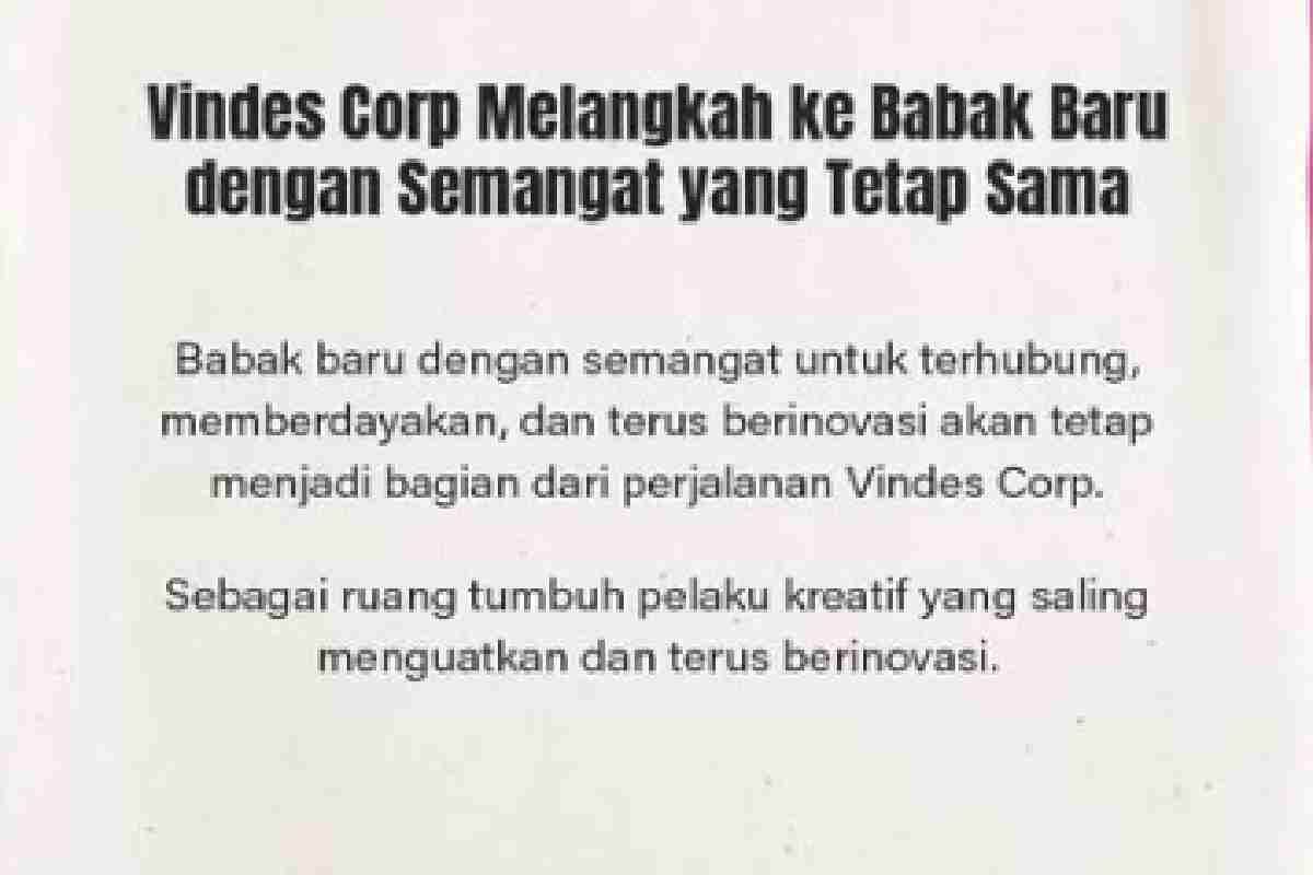 Kepergian Desta dari Vindes Corp, Perusahaan Siap Masuki Babak Baru