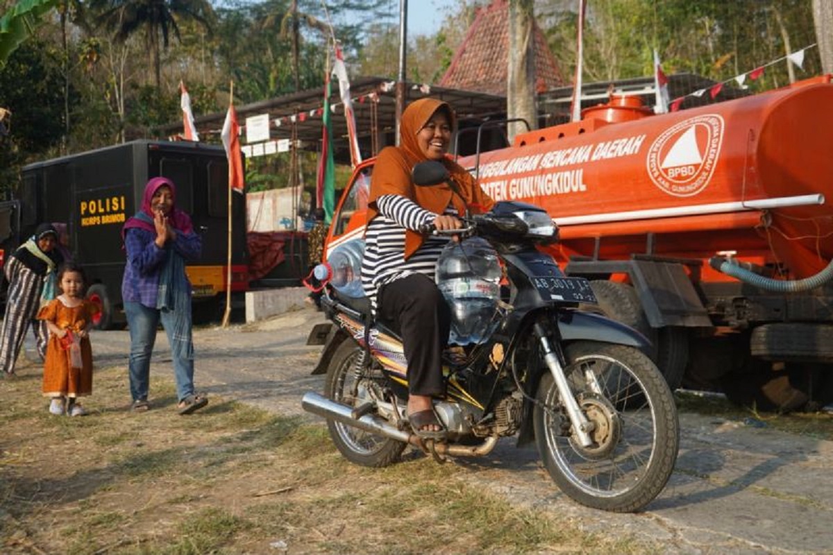 Kekeringan Gunungkidul Meluas, Polda DIY Operasikan Alat Pengolahan Air