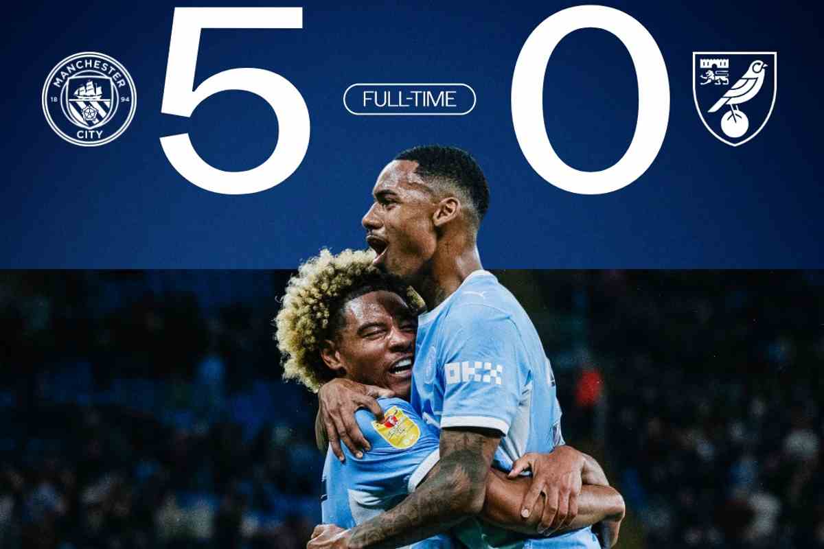 Floyd Samba Cetak 2 Gol di Debut, Manchester City Hajar Norwich 5-0