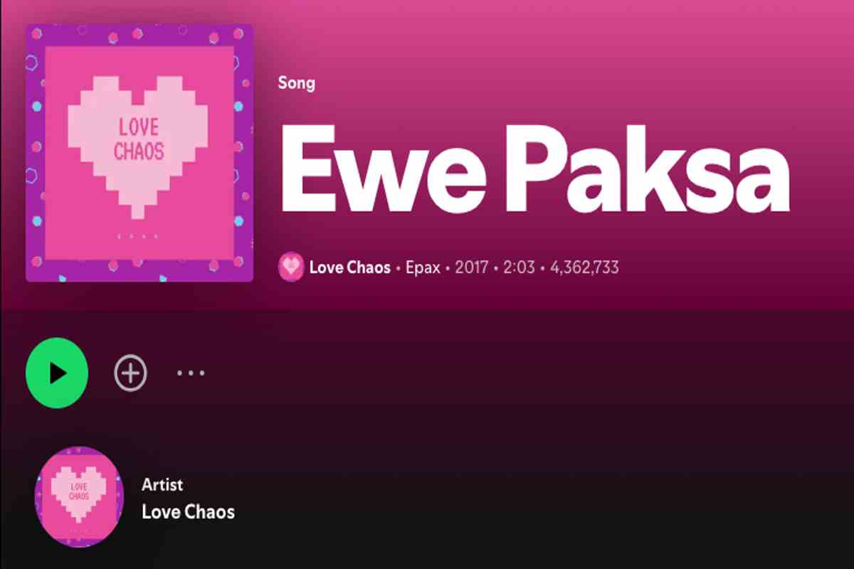 Lagu Ewe Paksa Love Chaos Kembali Viral, Liriknya Dipersoalkan Warganet