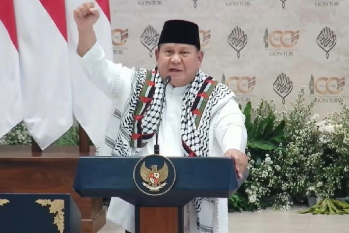 Prabowo Teriakkan Free Palestine Lima Kali di Acara Gontor
