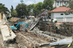 Kali Belakang Kantor Pemkab Gunungkidul Ditutup, Habiskan Rp1 Miliar