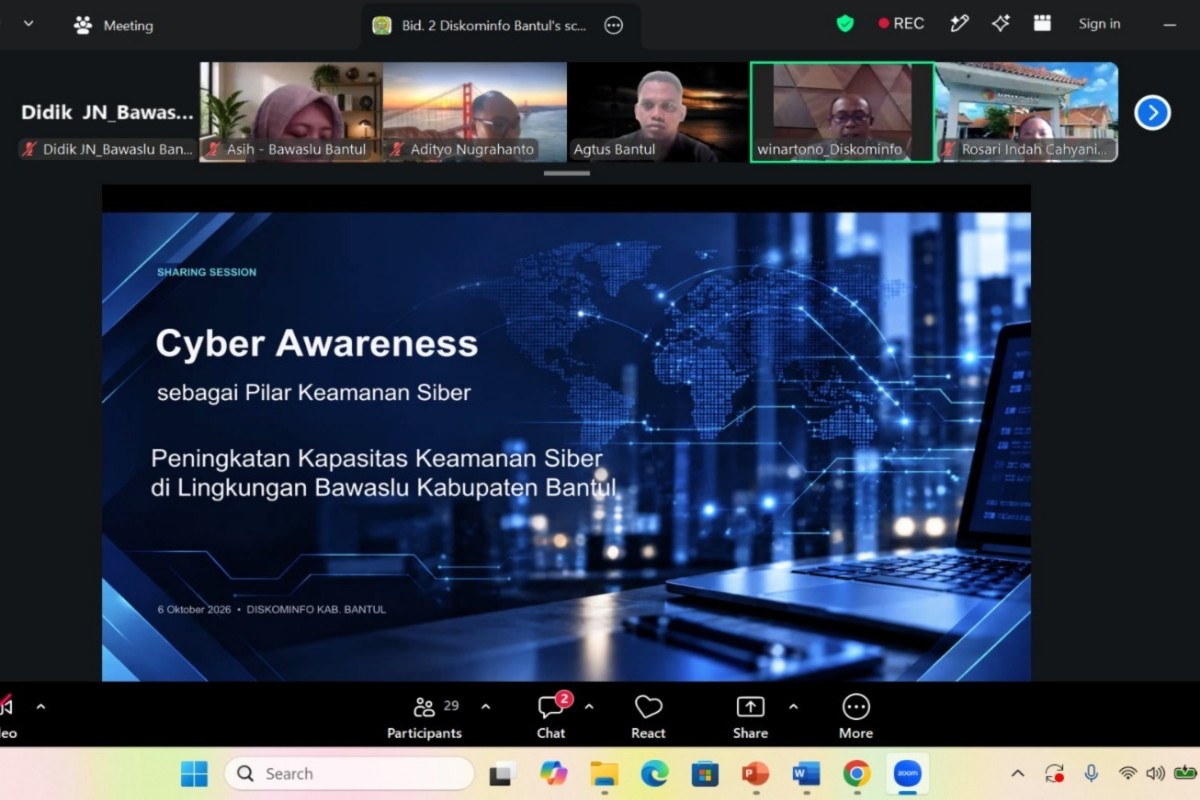 Bawaslu Bantul Gandeng Diskominfo Tingkatkan Keamanan Siber