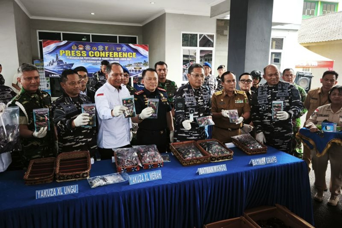 TNI AL Sita 4.364 Kartrid Vape Diduga Mengandung Narkotika