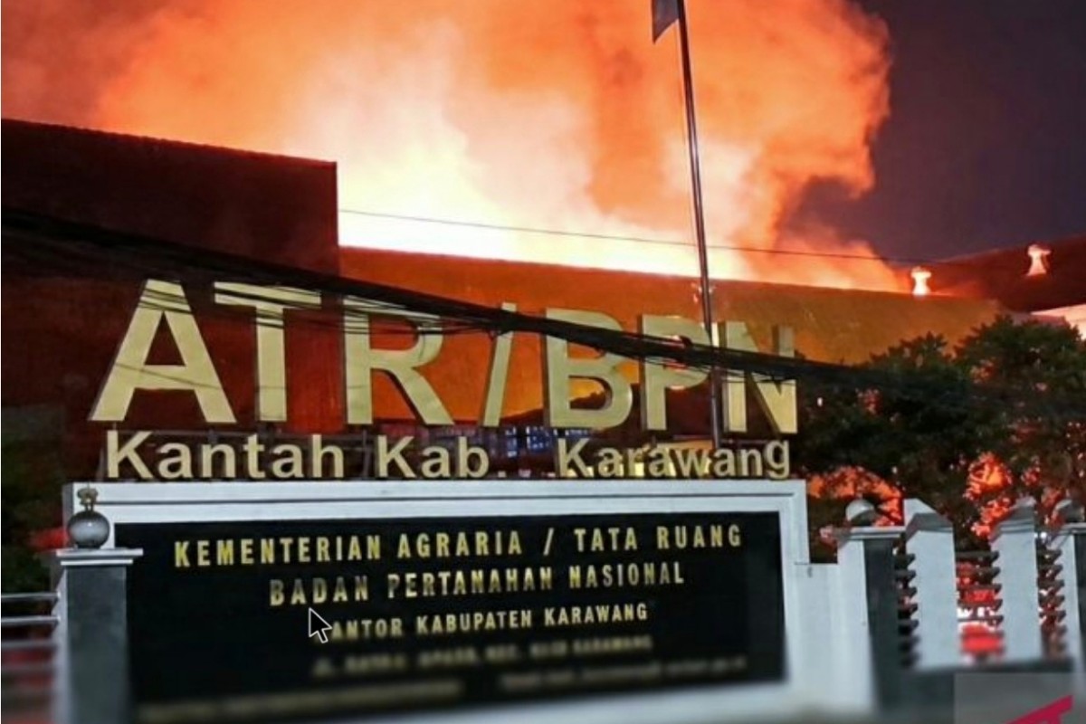 Kebakaran Kantor BPN Karawang, Polisi Bakal Selidiki Penyebabnya