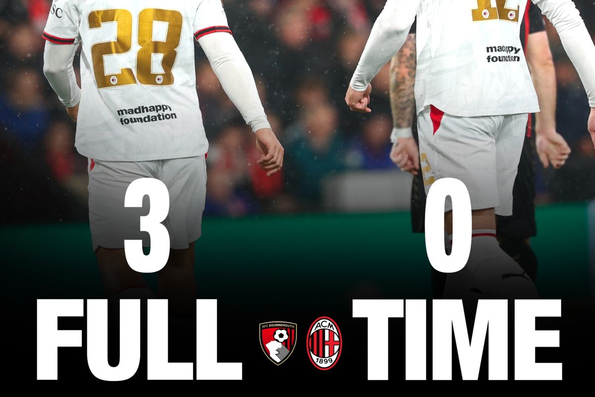 Hasil Liga Europa: AC Milan Kalah 0-3 dari Bournemouth