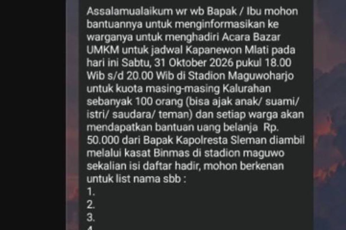 Nama Kapolresta Sleman Dicatut untuk Mobilisasi Massa Rans Carnival, Ini Kata Polisi